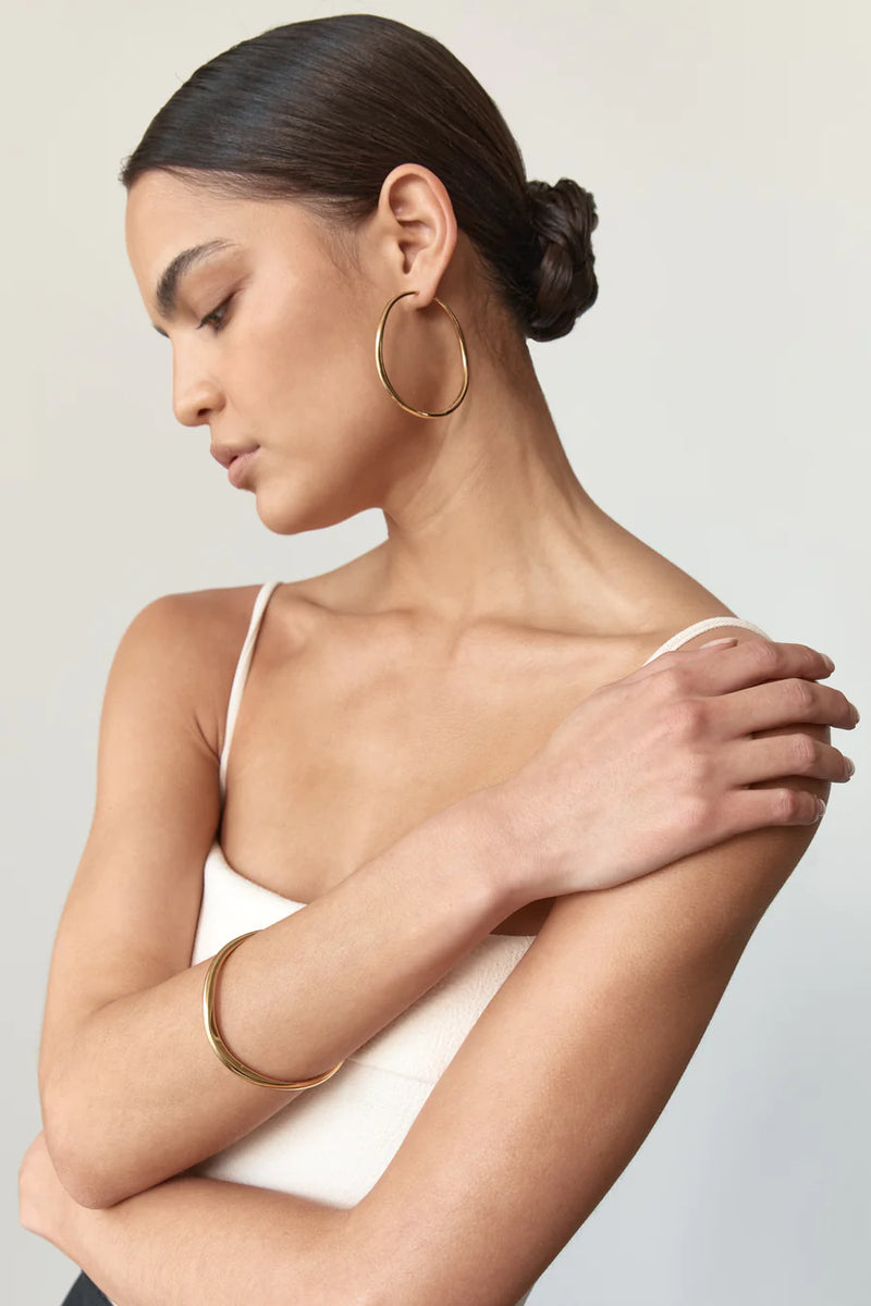 MOMENTO XL HOOPS GOLD - NINA GORDON