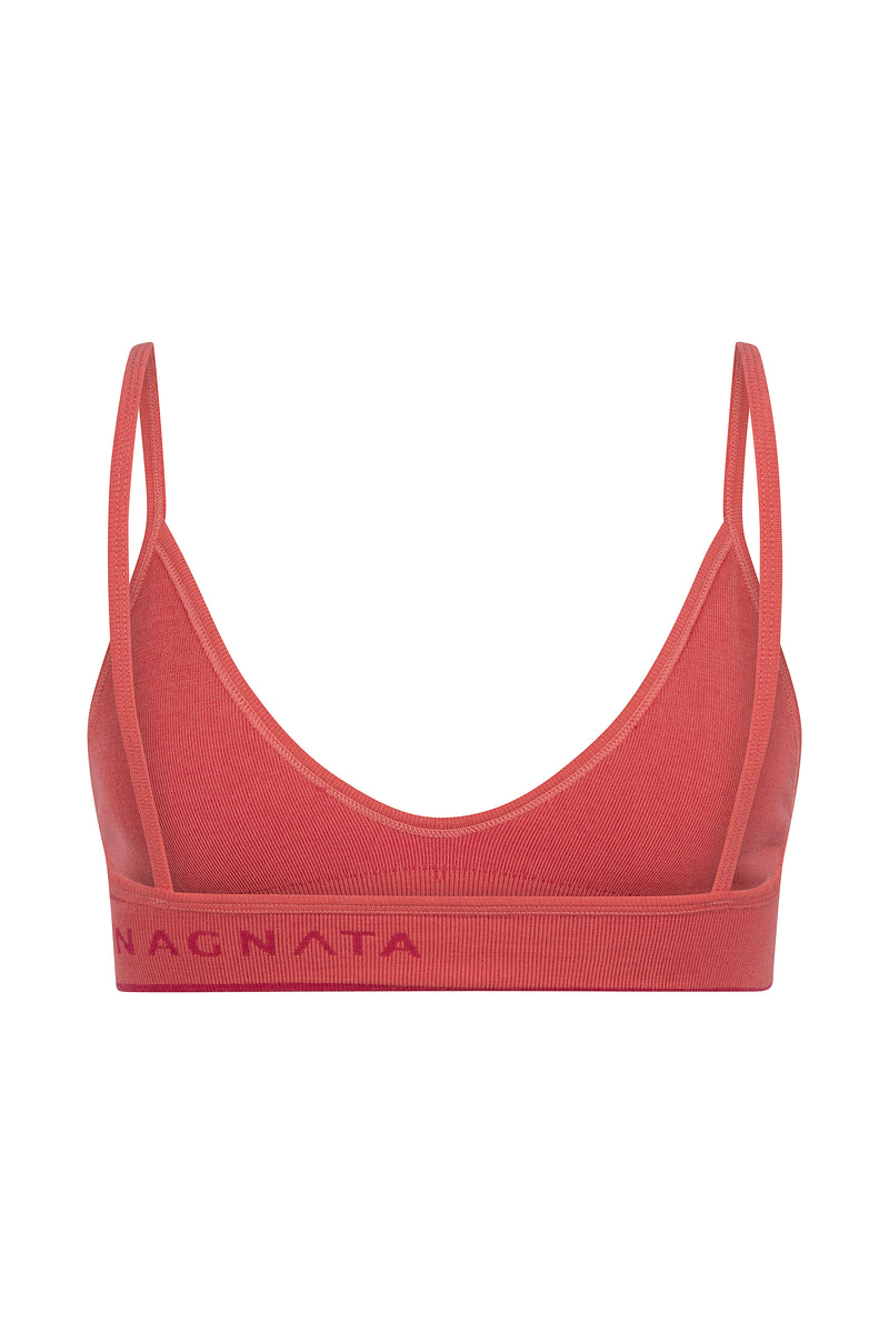 TRI RIB BRALET NEON PINK / HOT PINK - NAGNATA