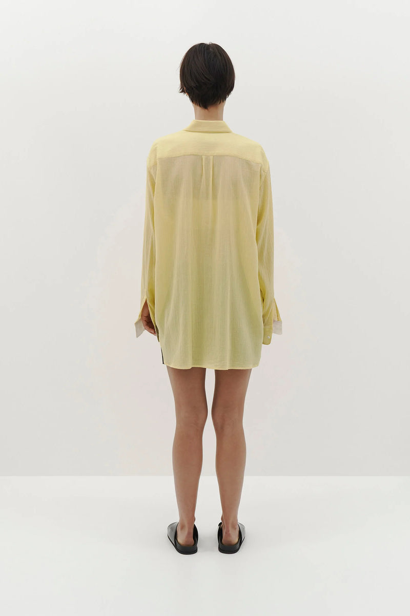 RELAXED GAUZE COTTON SHIRT ZEST - BASSIKE