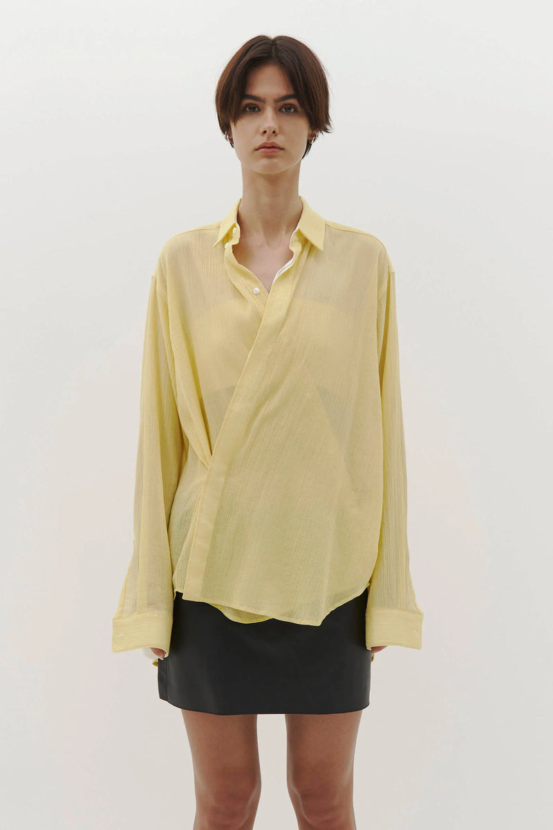 RELAXED GAUZE COTTON SHIRT ZEST - BASSIKE