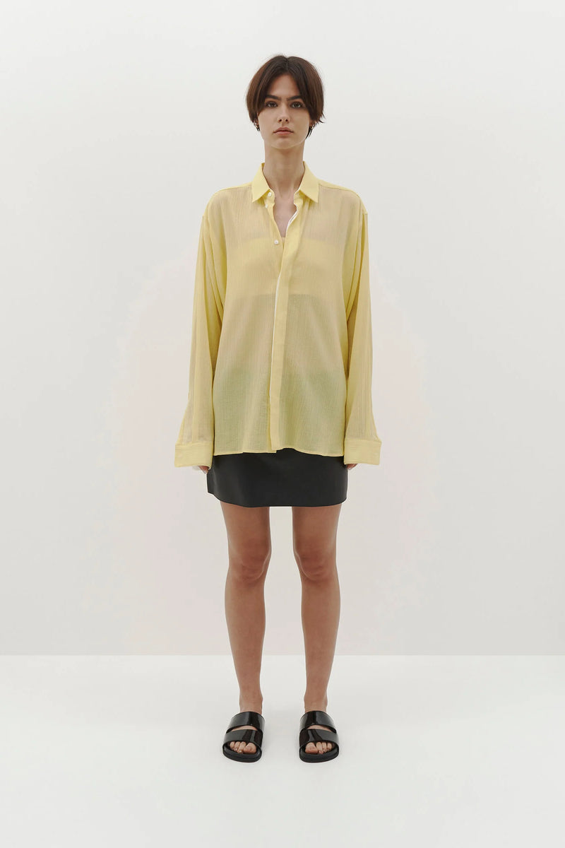 RELAXED GAUZE COTTON SHIRT ZEST - BASSIKE