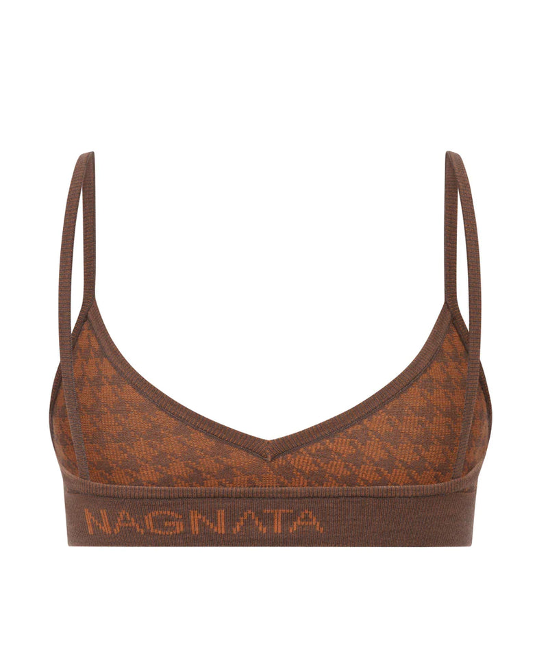 CHECKED OUT BRALET CACAO/BRONZE - NAGNATA