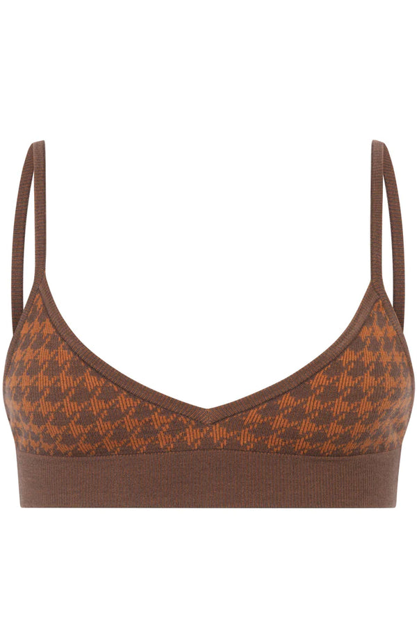 CHECKED OUT BRALET CACAO/BRONZE - NAGNATA