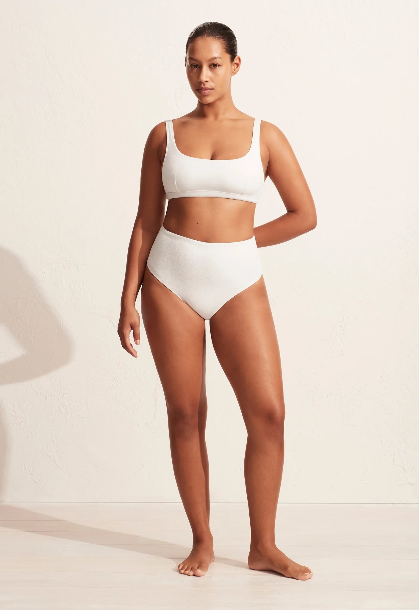 HIGH WAIST BRIEF CHALK CRINKLE