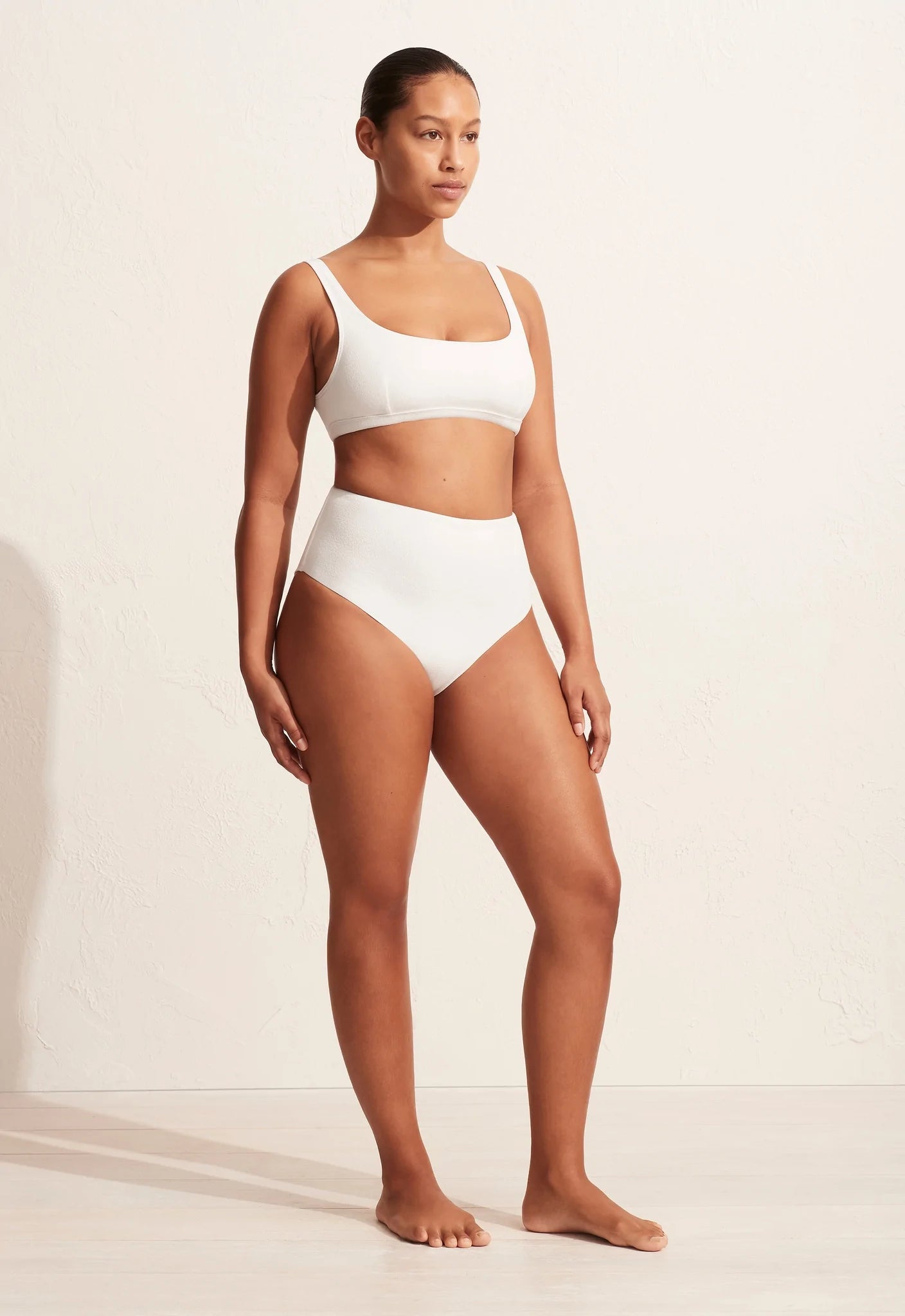 HIGH WAIST BRIEF CHALK CRINKLE