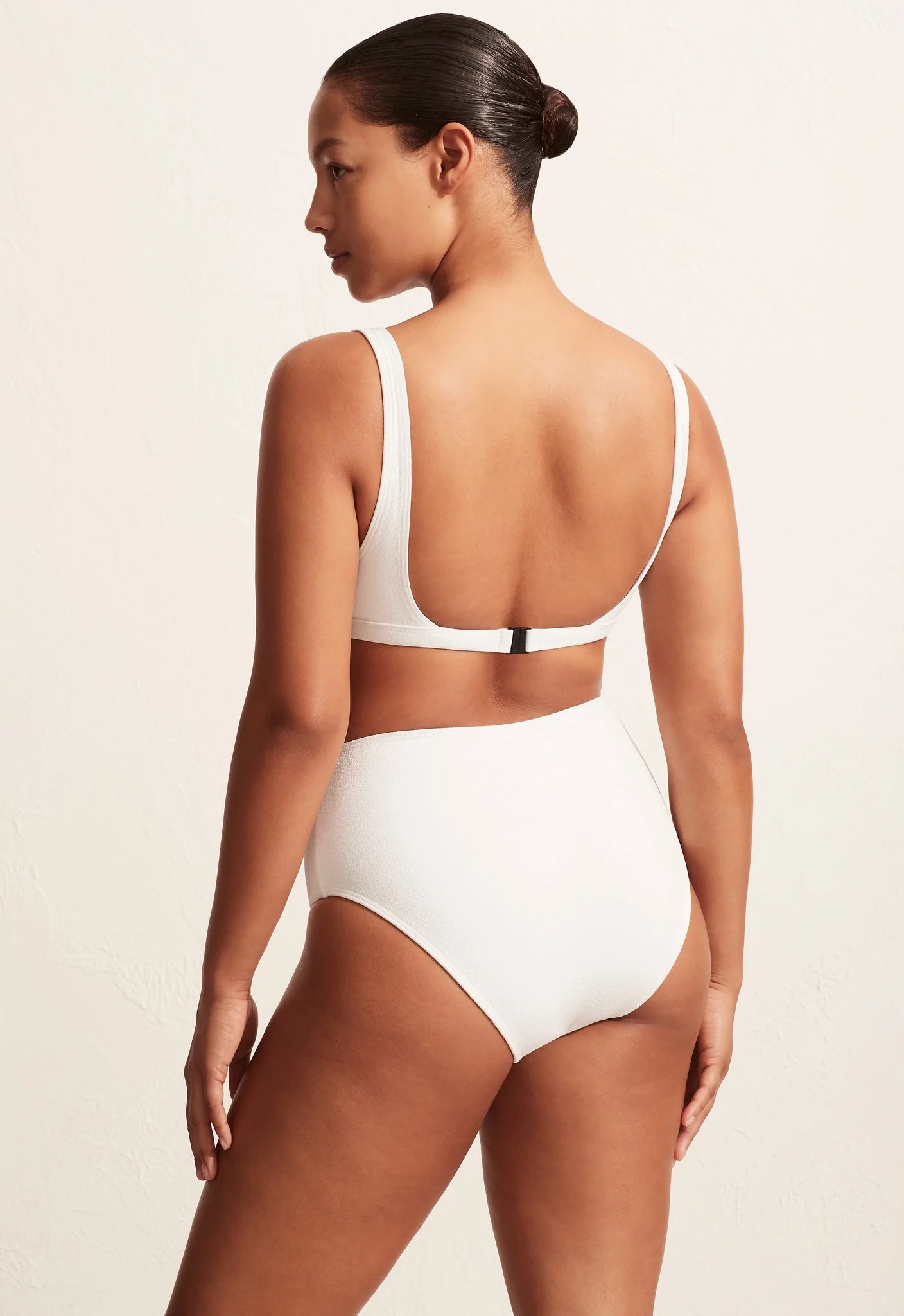 HIGH WAIST BRIEF CHALK CRINKLE