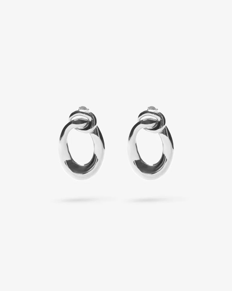 VOYAGE DOORKNOCKER EARRINGS SILVER - FLASH JEWELLERY